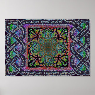Celtic Christelijk Hebreeuws names van YHWH knot Poster