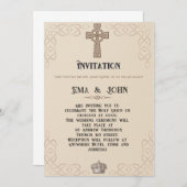 Celtic Christian Wedding Invitation Kaart (Voorkant / Achterkant)