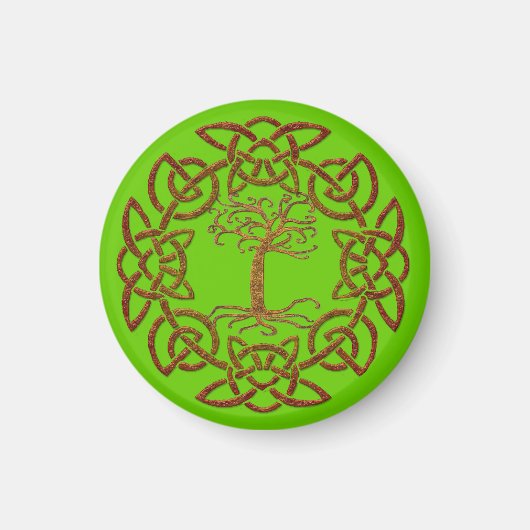 Celtic Circle Tree of Life Irish supporter Magnet Magneet (Voorkant)