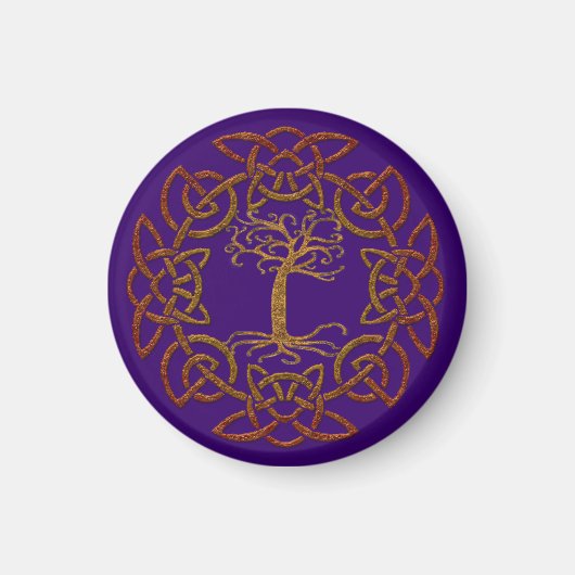 Celtic Circle Tree of Life Irish supporter Magnet Magneet (Voorkant)