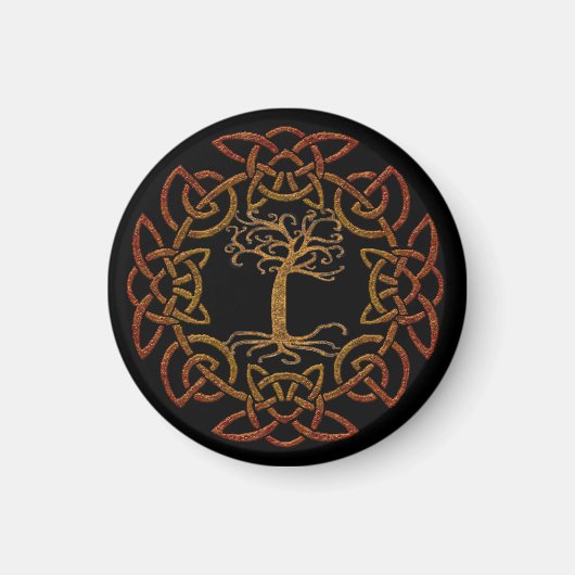 Celtic Circle Tree of Life Irish supporter Magnet Magneet (Voorkant)