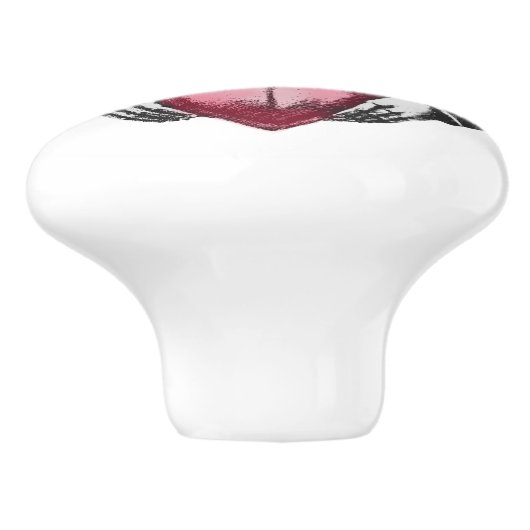 Celtic Claddagh Keramische Knop (Zijkant)