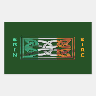 CELTIC CLASSICS Irish Flag Collectie Rechthoekige Sticker