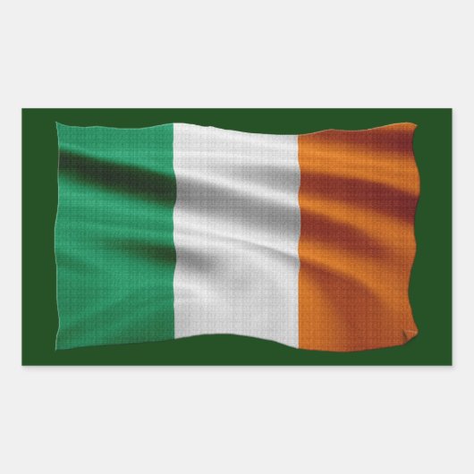 CELTIC CLASSICS Irish Flag Collectie Rechthoekige Sticker (Voorkant)