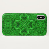 Celtic Clover  Green Fractal Kaleidoscope Case-Mate iPhone Case (Achterkant (horizontaal))