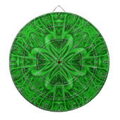 Celtic Clover  Green Fractal Kaleidoscope Dartbord (Voorkant)