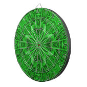 Celtic Clover  Green Fractal Kaleidoscope Dartbord (Voorkant Rechts)