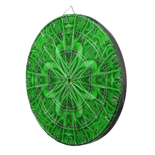 Celtic Clover  Green Fractal Kaleidoscope Dartbord (Voorkant Rechts)