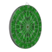 Celtic Clover  Green Fractal Kaleidoscope Dartbord (Voorkant Links)