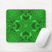 Celtic Clover Green Fractal Kaleidoscope Muismat (Met muis)