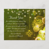 Celtic Clovers and String Lights Wedding Dank u Briefkaart (Voorkant)