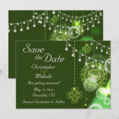 Celtic Clovers Irish Save the Date Wedding Kaart (Voorkant / Achterkant)