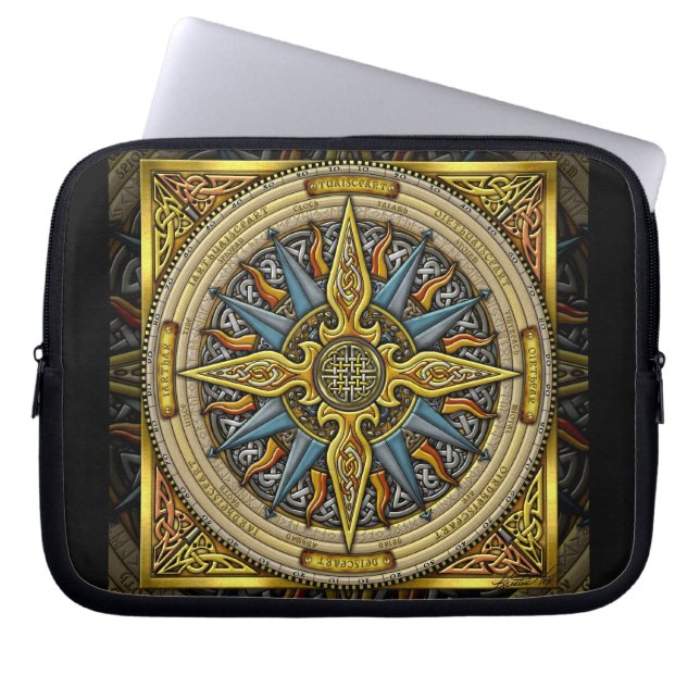 Celtic Compass-laptoptas Laptop Sleeve (Voorkant)
