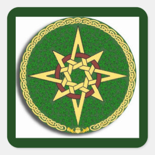Celtic Compass Sjabloon Vierkante Sticker