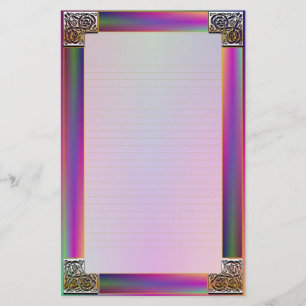 "Celtic Corners Eight Fine Lined Stationery" Briefpapier