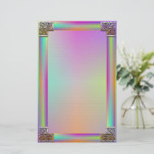 "Celtic Corners One" Fine Lined Stationery Briefpapier (Staand voorkant)