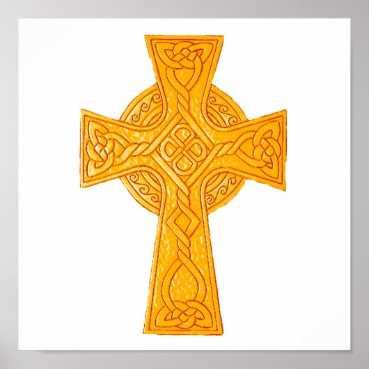 Celtic Cross 3 Gold Poster (Voorkant)