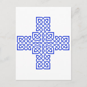 Celtic Cross 6 Blue Briefkaart