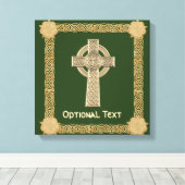 Celtic Cross aangepast Canvas Afdruk (Insitu (Houten vloer))