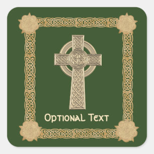 Celtic Cross aangepast Vierkante Sticker