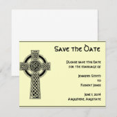 Celtic Cross Black en Mythic Ivory Save the Date (Voorkant / Achterkant)