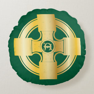 Celtic Cross Celtic Knot Letter A Monogram Rond Kussen