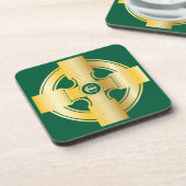 Celtic Cross Celtic Knot Letter E Monogram Bier Onderzetter (Linkerzijde)