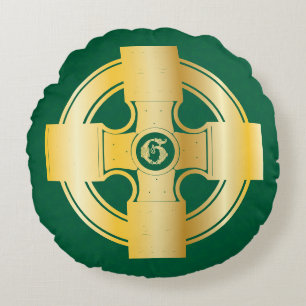 Celtic Cross Celtic Knot Letter G Monogram Rond Kussen