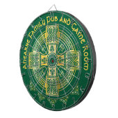 Celtic Cross en Knot Letter A Monogram en Naam Dartbord (Voorkant Rechts)