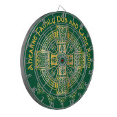 Celtic Cross en Knot Letter A Monogram en Naam Dartbord (Voorkant Links)