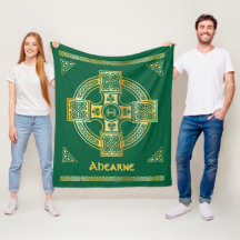Celtic Cross en Knot Letter A Monogram en Naam F