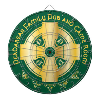Celtic Cross en Knot Letter P Monogram en Naam Dartbord