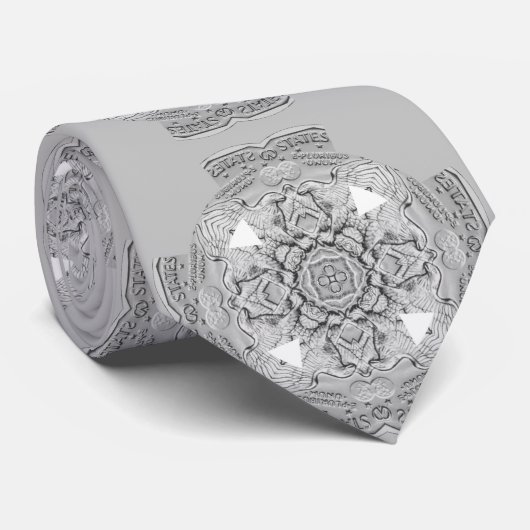 Celtic Cross en US Eagle Patriotic Stropdas (Opgerold)