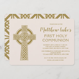 Celtic Cross First Community Invitation Kaart
