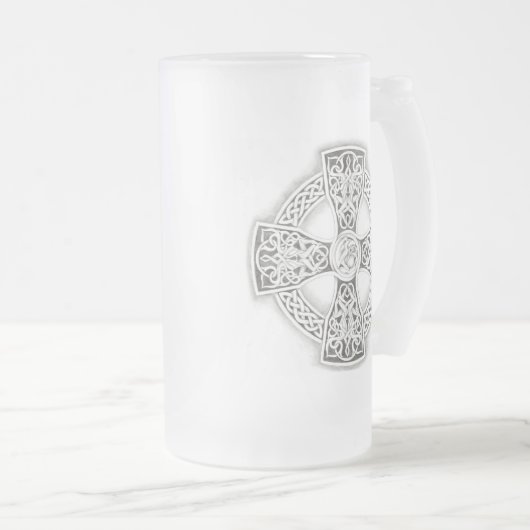 Celtic Cross Frosted Mok (Voorkant rechts)
