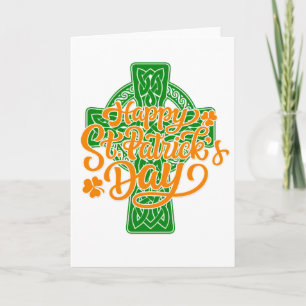 Celtic Cross - Happy St. Patrick's Day Kaart
