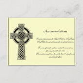 Celtic Cross in Black Mythic Ivory Wedding Insert Informatiekaartje (Voorkant)