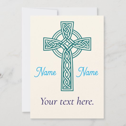 Celtic Cross Invitation Kaart (Voorkant)