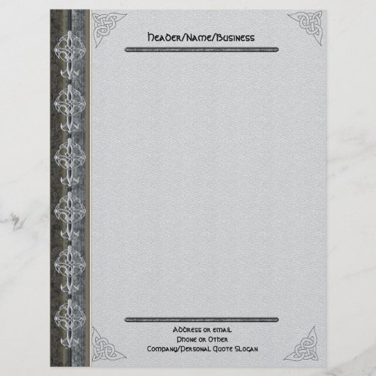 Celtic Cross Letterhead Custom Briefhoofd (Voorkant)
