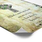 Celtic Cross - Make each Moment Quote Poster (Hoek)