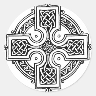 Celtic cross pattern ronde sticker