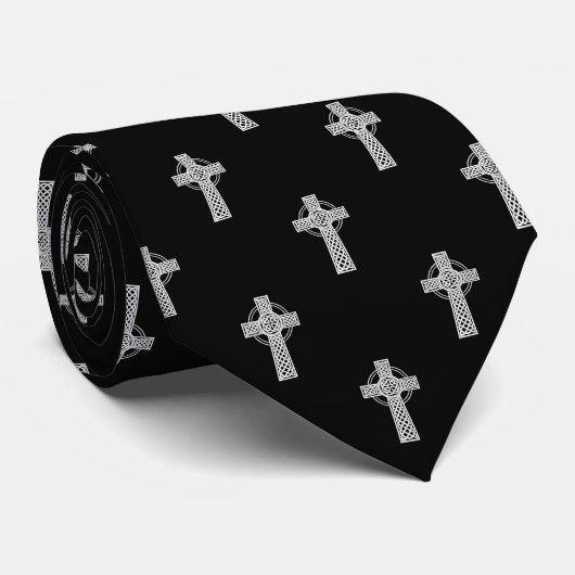 Celtic Cross Pattern Stropdas (Opgerold)