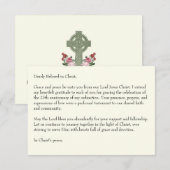 Celtic Cross Rozen dank u RSVP Kaartje (Voorkant / Achterkant)