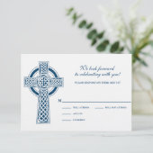 Celtic Cross RSVP Kaart (Staand voorkant)