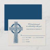 Celtic Cross RSVP-kaart RSVP Kaartje (Voorkant / Achterkant)