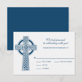 Celtic Cross RSVP-kaart RSVP Kaartje (Voorkant / Achterkant)