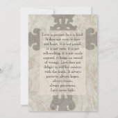 Celtic Cross Scripting Love Wedding Invitation Kaart (Achterkant)