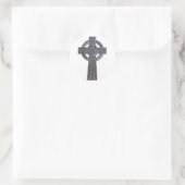 Celtic Cross - Silver Ronde Sticker (Tas)