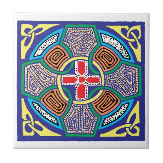 Celtic Cross Tile Tegeltje (Voorkant)
