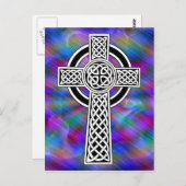 Celtic Cross Wave briefkaart (Voorkant / Achterkant)